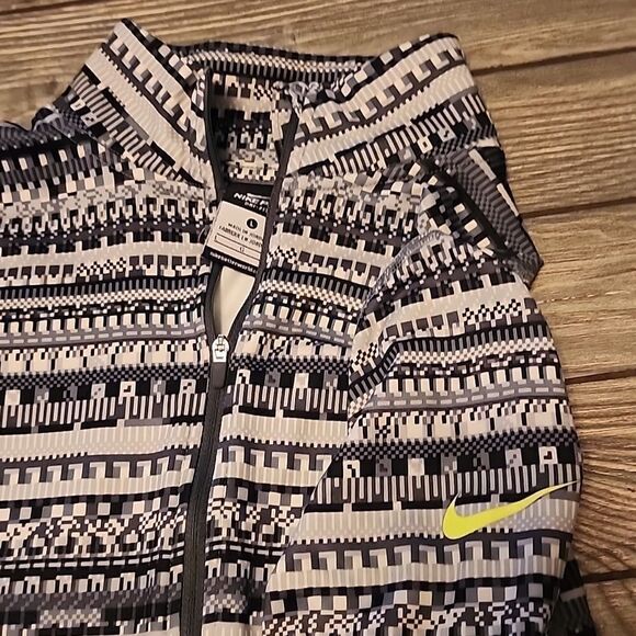 LM Womens Nike Pro Dri-Fit LS Shirt 1/4 Zip Large - Picture 3 of 4